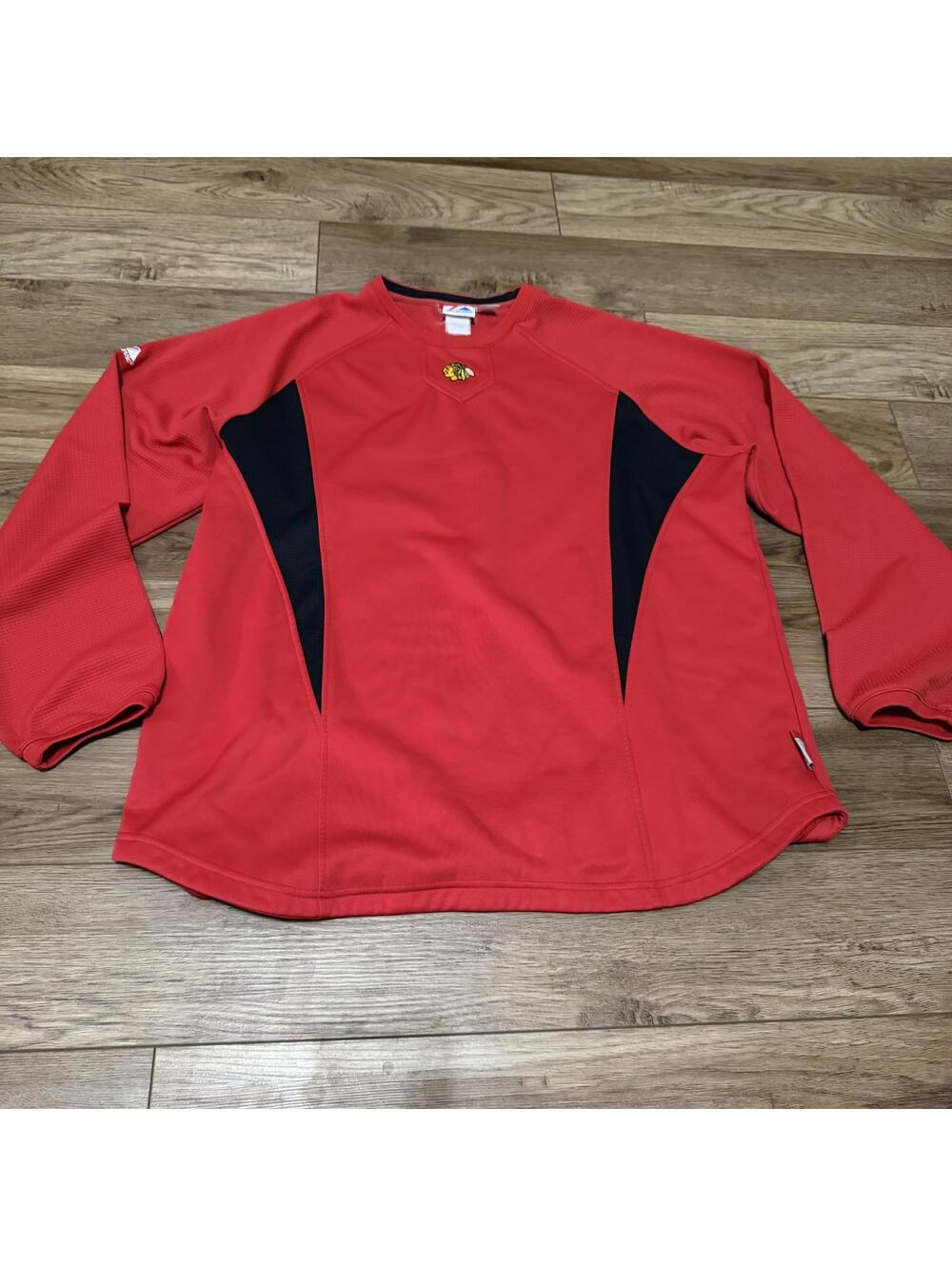 Vtg Majestic Chicago Blackhawks Therma Base Pullover XL